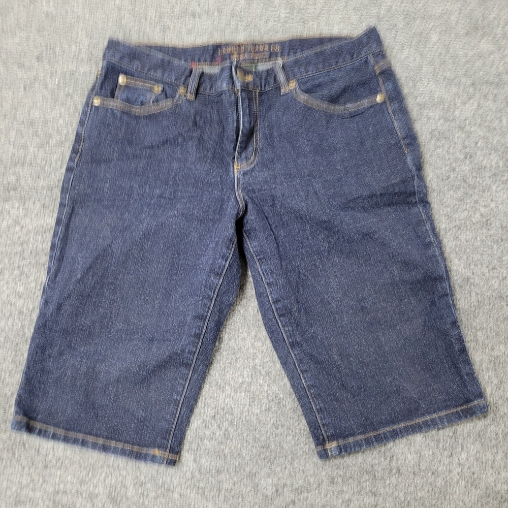 Lauren Ralph Lauren Denim Shorts Womens Size 6 Dark Wash Stretch Bermuda Casual